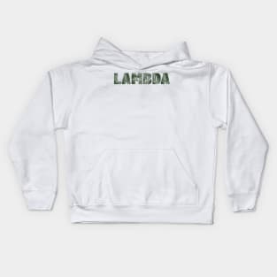 Lambda Leaf Letters Kids Hoodie